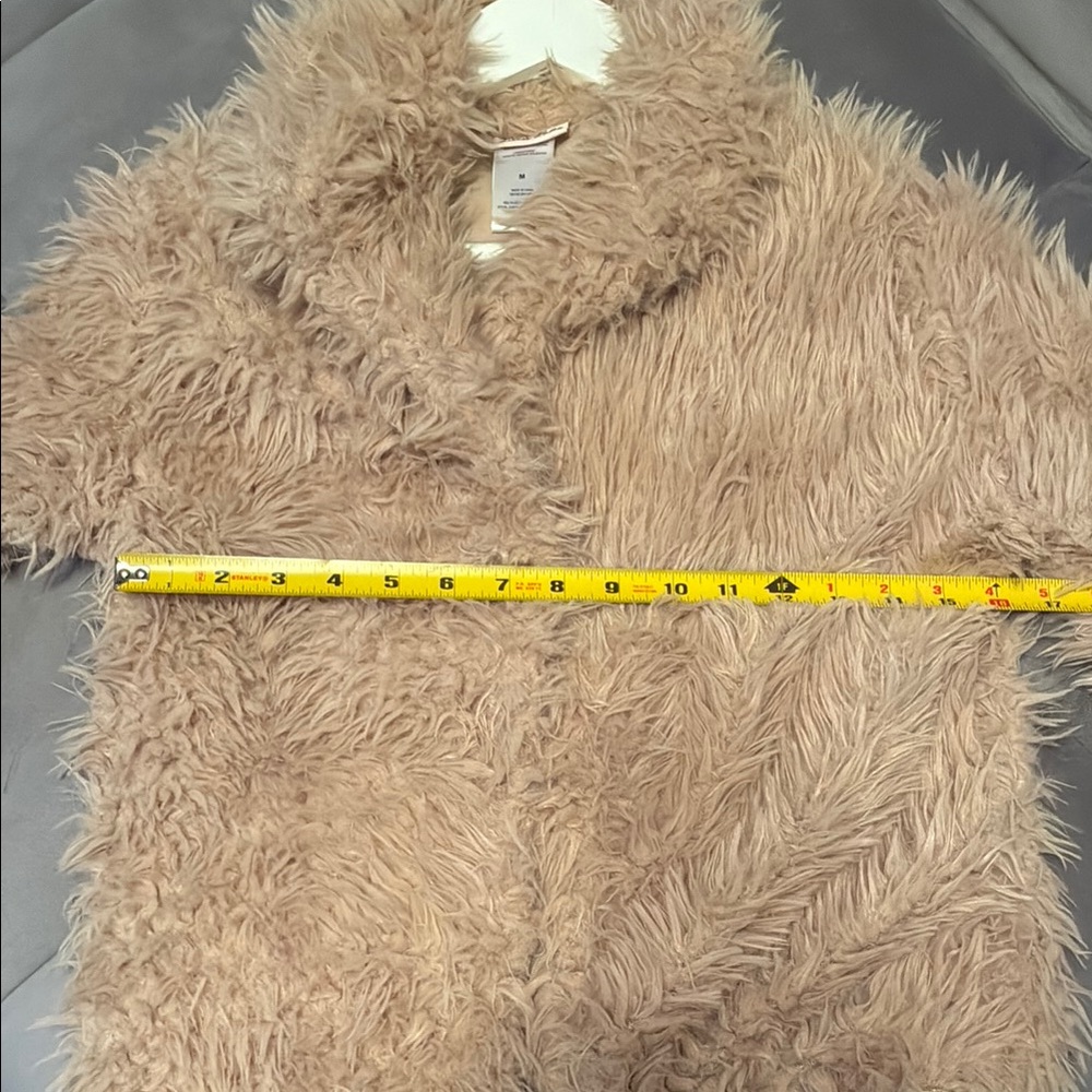 Little Lass Tan Teddy Jacket - Picture 5 of 6